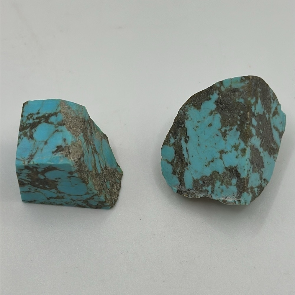 2 Natural Turquoise nuggets stones rocks .  Jewelry making